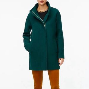 NWT Petite City Coat in Dark Forest Green